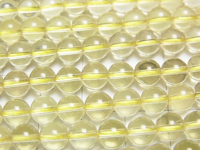 [Video]Lemon Quartz AAA Round 6mm half or 1strand beads (aprx.15inch/37cm)