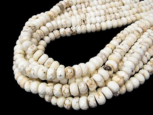 1strand $7.79! Magnesite  Faceted Button Roundel 10x10x6mm 1strand (aprx.15inch/38cm)