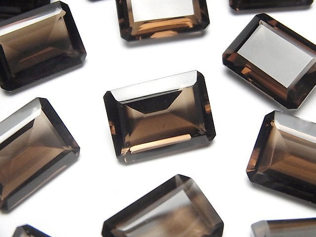[Video]High Quality Smoky Quartz AAA Loose stone Rectangle Faceted 18x13mm 2pcs