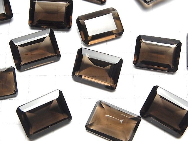[Video]High Quality Smoky Quartz AAA Loose stone Rectangle Faceted 18x13mm 2pcs