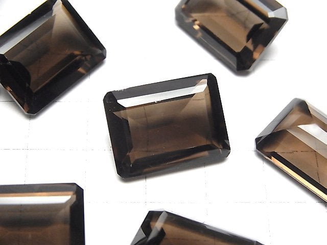 [Video]High Quality Smoky Quartz AAA Loose stone Rectangle Faceted 20x15mm 2pcs