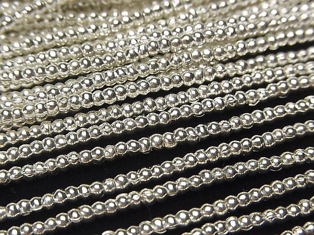 Karen Silver Roundel 2x2x1.5mm White Silver 1/4 or 1strand beads (aprx.26inch/66cm)