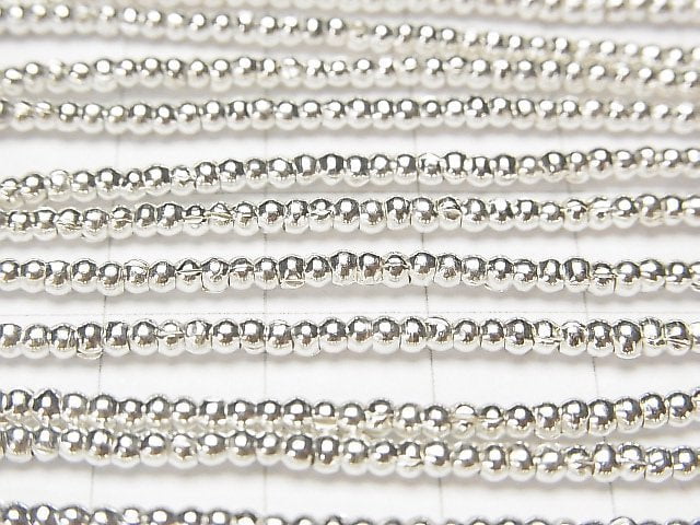 Karen Silver Roundel 2x2x1.5mm White Silver 1/4 or 1strand beads (aprx.26inch/66cm)