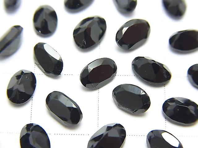 High Quality Black Spinel AAA Undrilled Oval Faceted 6 x 4 mm 10 pcs $3.79!