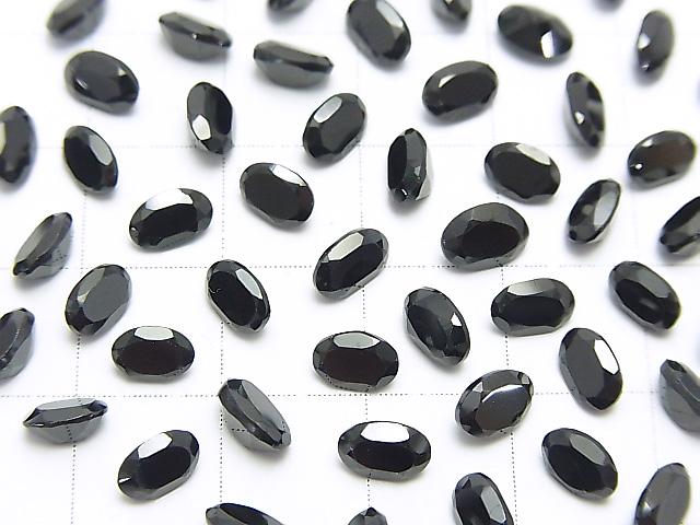 High Quality Black Spinel AAA Undrilled Oval Faceted 6 x 4 mm 10 pcs $3.79!