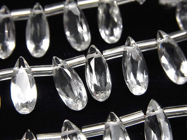 [Video]High Quality Crystal AAA Pear shape Faceted 12x5mm half or 1strand (18pcs )