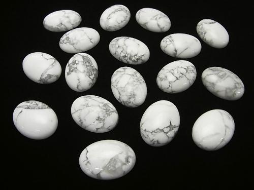 [Video] Howlite Magnesite Oval Cabochon 30x22mm 1pc