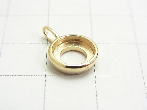Made in Japan! K10YG Charm Frame Round 8mm 1pc $59.99!