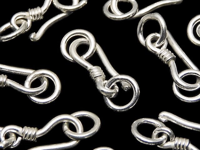 Silver925 U Hook with Jump Ring White Silver 2pcs