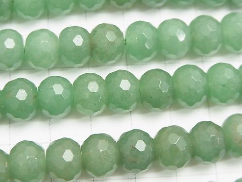 1strand $9.79! Green Aventurine Faceted Button Roundel 10x10x7mm 1strand (aprx.15inch / 37cm)