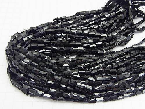 1strand $13.99 Black Spinel AA ++ Faceted Rectangle 1strand (aprx.13inch / 33cm)