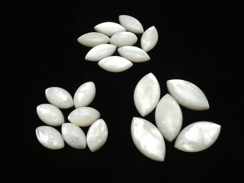 High Quality White Shell AAA Marquise Cabochon [17x10mm] [20x10mm] [26x14mm] 1pc