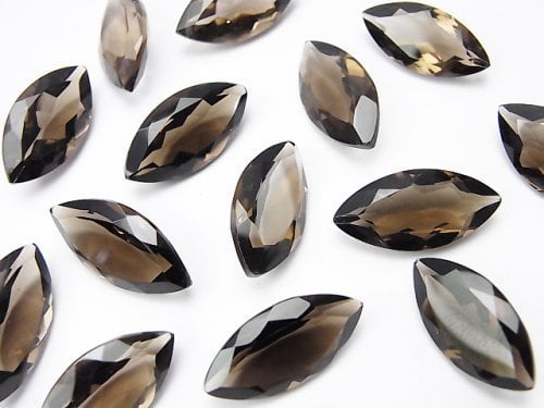 [Video] High Quality Smoky Quartz AAA Loose stone Marquise Faceted 18x9mm 5pcs