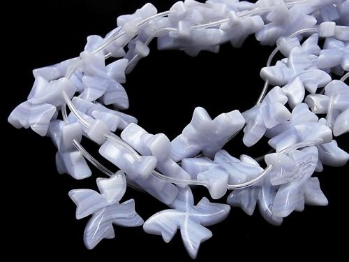 Blue Lace Agate AAA Flower (Top) half or 1strand (aprx.15inch / 38cm)