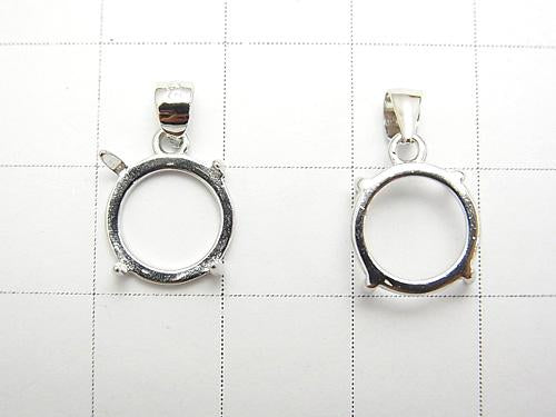 1 pc $3.79! Silver 925 Pendant frame Round 10 x 10 mm Rhodium Plated 1 pc