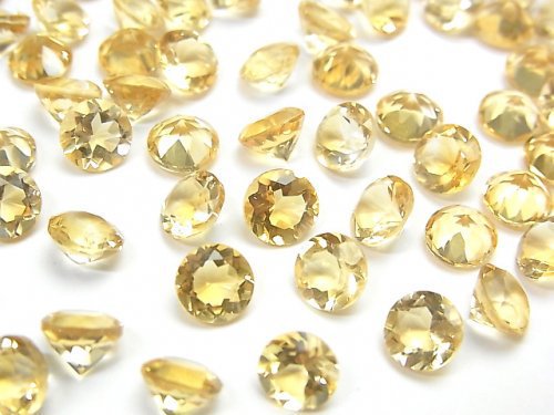 [Video]High Quality Citrine AAA Loose stone Round Faceted 6x6mm 10pcs