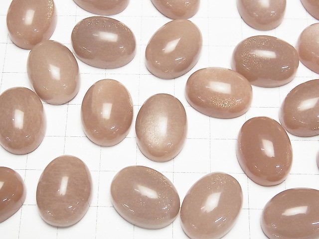 [Video] Peach Moonstone AA++ Oval Cabochon 20x15mm 1pc