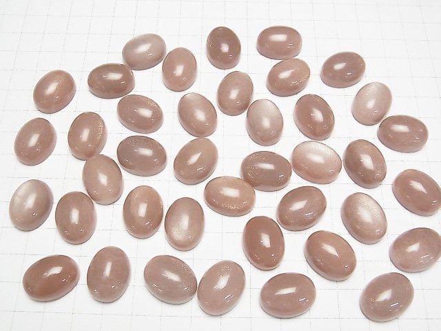 [Video] Peach Moonstone AA++ Oval Cabochon 20x15mm 1pc