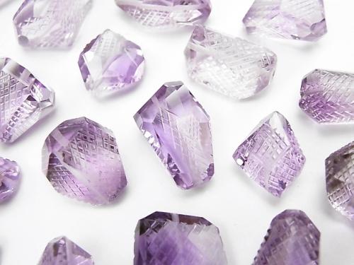 [Video] High Quality Rose Amethyst AAA Carving Faceted Nugget 6pcs