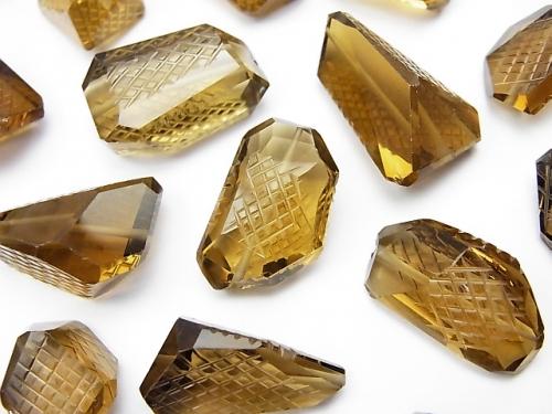High Quality Brandy Quartz AAA Faceted Nugget 3pcs $27.99!