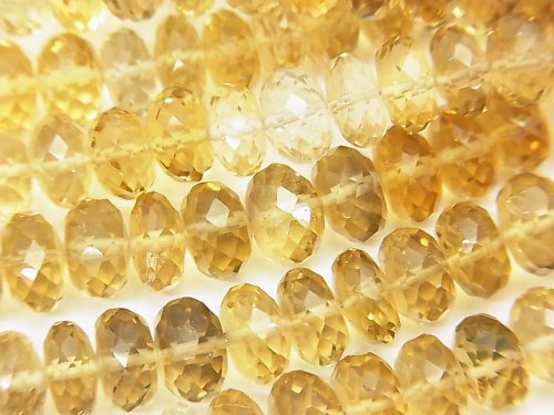 [Video] High Quality Whiskey Quartz AAA Faceted Button Roundel half or 1strand beads (aprx.15inch / 36cm)