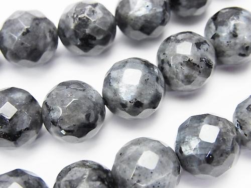 Larvikite  64Faceted Round 12mm half or 1strand (aprx.15inch/38cm)
