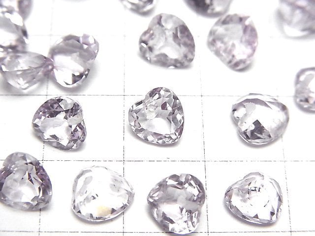 [Video]High Quality Rose Amethyst AAA Heart cut 7x7x4mm 1/4strands -Bracelet