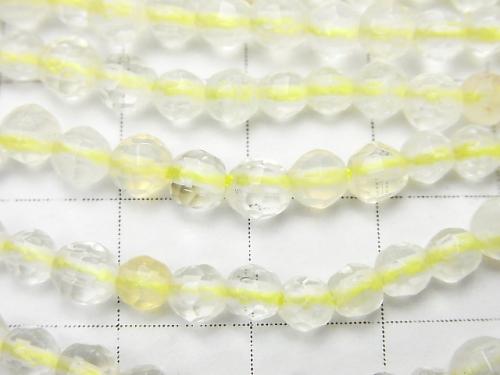 1strand $6.79! Synthetic Opal 32Faceted Round 4mm Yellow 1strand (aprx.15inch / 38cm)
