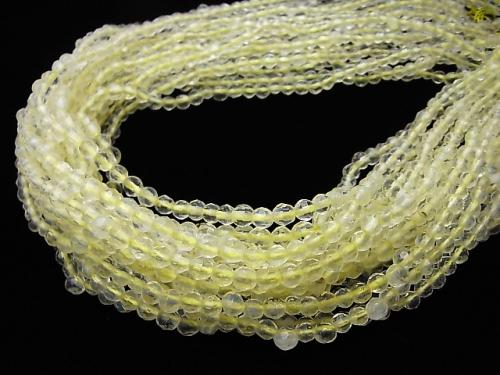 1strand $6.79! Synthetic Opal 32Faceted Round 4mm Yellow 1strand (aprx.15inch / 38cm)