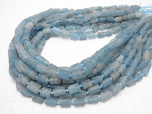 Natural Blue Calcite AA ++ Rough Faceted Nugget half or 1strand (aprx.16 inch / 40 cm)