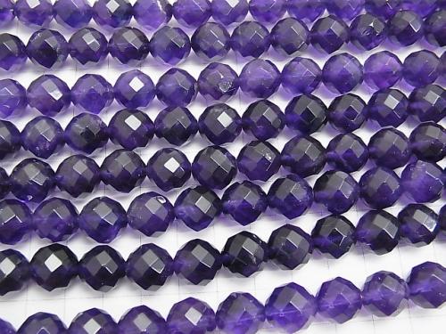 Amethyst AA ++ 64 Faceted Round 12 mm [dark color] 1/4 or 1strand (aprx.15 inch / 37 cm)