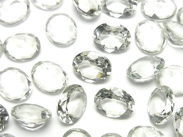 [Video]High Quality Green Amethyst AAA Loose stone Oval Faceted 11x9mm 5pcs