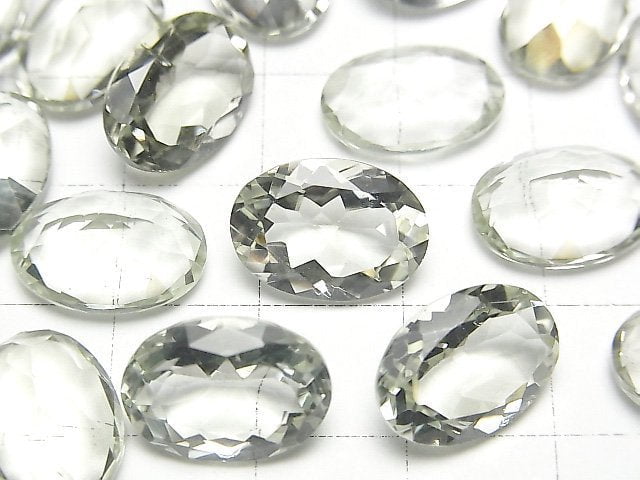 [Video]High Quality Green Amethyst AAA Loose stone Oval Faceted 14x10mm 5pcs