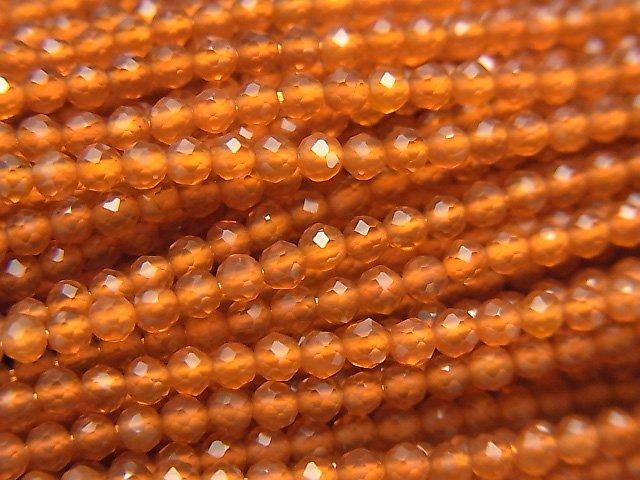 [Video] High Quality! Carnelian AAA Faceted Round 2mm 1strand beads (aprx.15inch / 38cm)