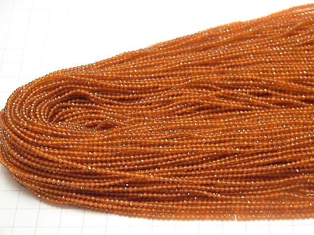[Video] High Quality! Carnelian AAA Faceted Round 2mm 1strand beads (aprx.15inch / 38cm)