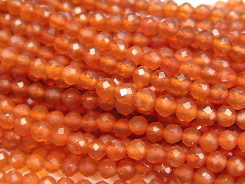 [Video]High Quality Carnelian AAA Faceted Round 4mm  1strand beads (aprx.15inch/38cm)