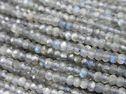Diamond Cut!  1strand $8.79! Labradorite AAA- Faceted Button Roundel 3x3x2mm 1strand (aprx.15inch/38cm)