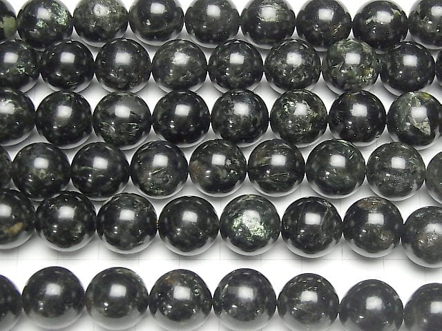 [Video] Tanzania Biotite (Green Mica) Round 14mm half or 1strand beads (aprx.15inch/36cm)