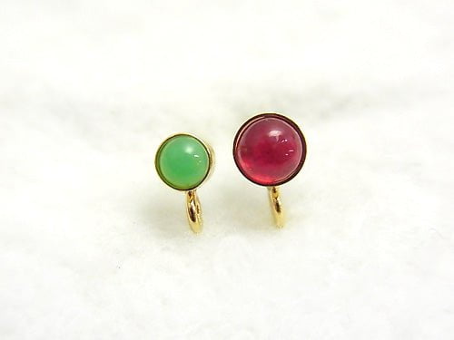 [Video] 14KGF Earstuds Earrings with Ring (Bezel) Round 3mm, 4mm 1pair