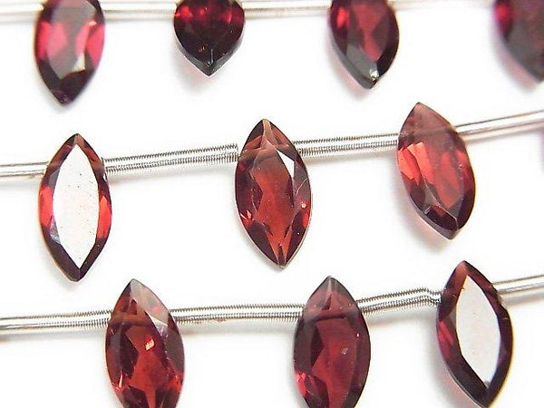 [Video]High Quality Mozambique Garnet AAA Marquise Faceted 10x5mm 1strand (8pcs)