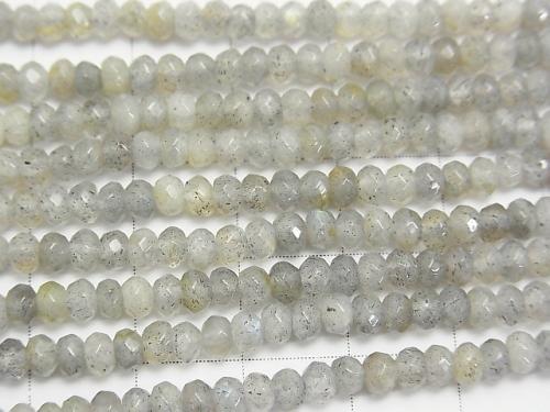 1strand $12.99! Labradorite AA Faceted Button Roundel 4mm 1strand (aprx.15inch/38cm)