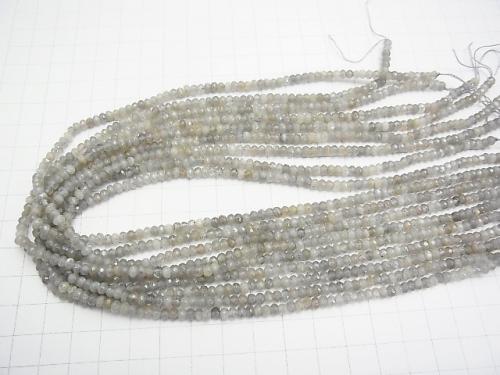 1strand $12.99! Labradorite AA Faceted Button Roundel 4mm 1strand (aprx.15inch/38cm)
