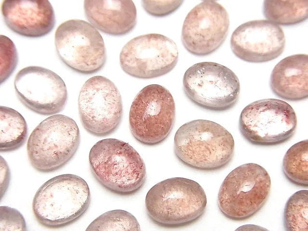 [Video] High Quality Pink Epidote AAA- Oval Cabochon 8x6mm 5pcs
