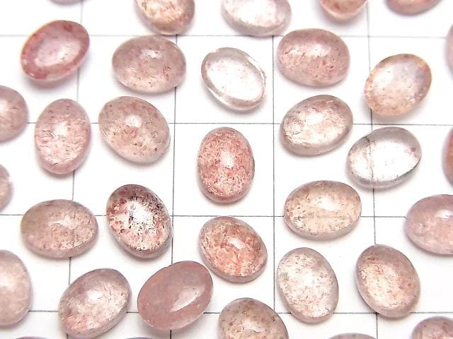 [Video] High Quality Pink Epidote AAA- Oval Cabochon 8x6mm 5pcs