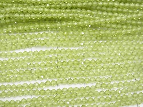 1strand $24.99! High Quality Peridot AAA Faceted Button Roundel 2.3x2.3x2mm 1strand (aprx.13inch/32cm)
