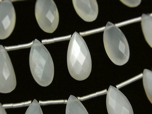 High Quality White Moon Stone AAA - Pear shape Faceted Briolette 15 x 7 mm half or 1 strand (15 pcs)