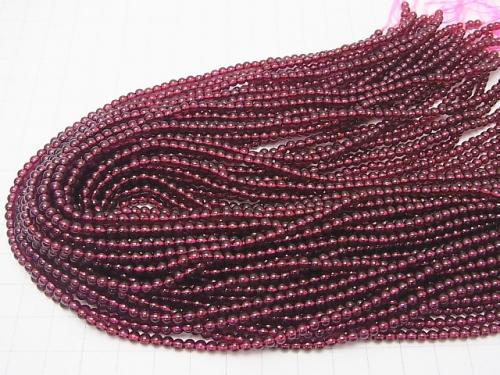 [Video] 1strand $4.79! Mozambique Garnet AAA Round Round 3mm 1strand beads (aprx.15inch / 38cm)