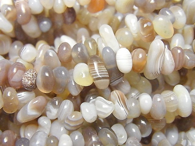 [Video]Botswana Agate Chips (Small Nugget) 1strand beads (aprx.31inch/78cm)