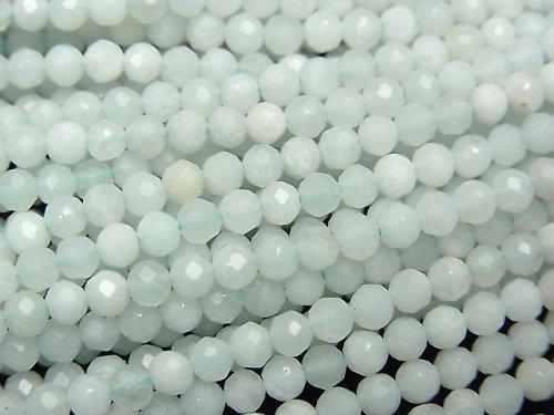 [Video] Amazonite AA++ Faceted Round 3mm  1strand beads (aprx.15inch/38cm)