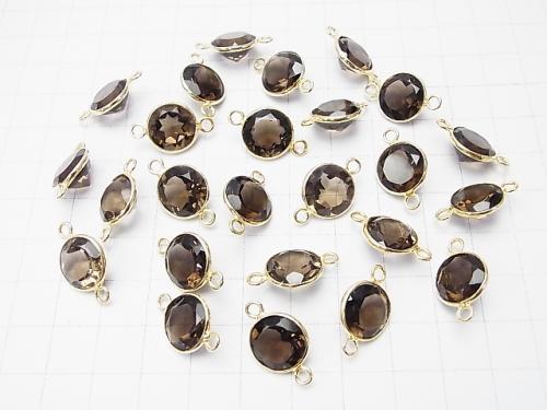 High Quality Smoky Crystal Quartz AAA Bezel Setting Coin Faceted 12x12mm [Both Side ] 18KGP 3pcs $9.79!